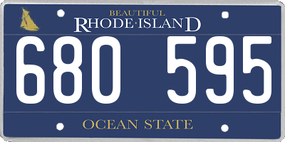 RI license plate 680595