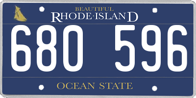 RI license plate 680596