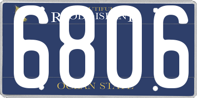 RI license plate 6806