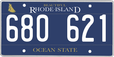 RI license plate 680621