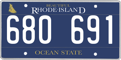 RI license plate 680691