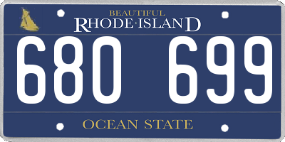 RI license plate 680699