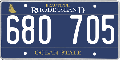 RI license plate 680705