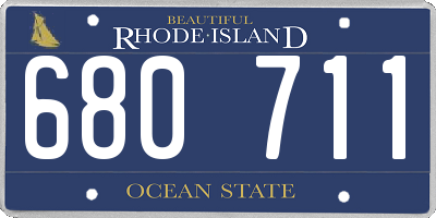 RI license plate 680711