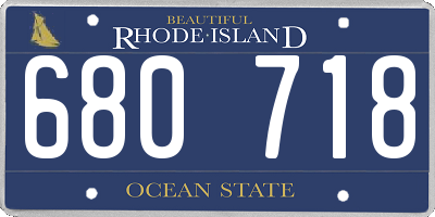 RI license plate 680718