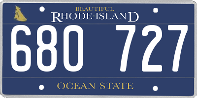 RI license plate 680727