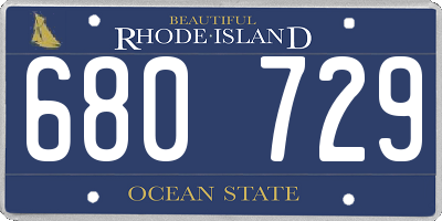RI license plate 680729