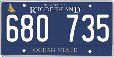 RI license plate 680735
