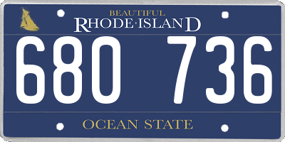 RI license plate 680736
