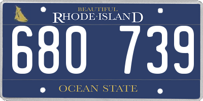 RI license plate 680739