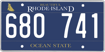 RI license plate 680741