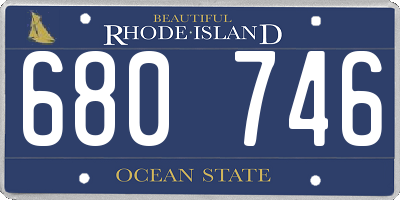 RI license plate 680746