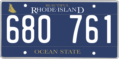 RI license plate 680761