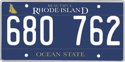 RI license plate 680762