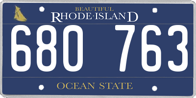 RI license plate 680763