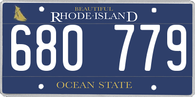 RI license plate 680779