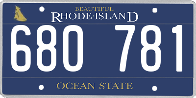 RI license plate 680781