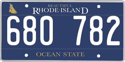 RI license plate 680782