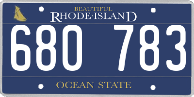 RI license plate 680783