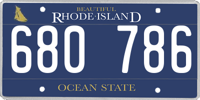 RI license plate 680786