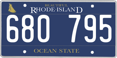RI license plate 680795
