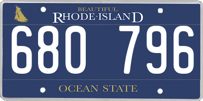 RI license plate 680796