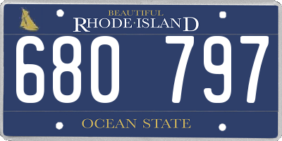 RI license plate 680797
