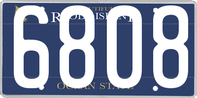 RI license plate 6808