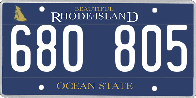 RI license plate 680805