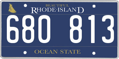 RI license plate 680813