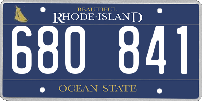 RI license plate 680841