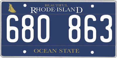 RI license plate 680863