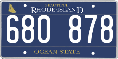 RI license plate 680878