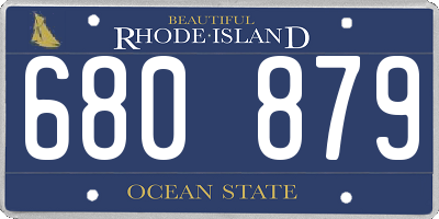 RI license plate 680879