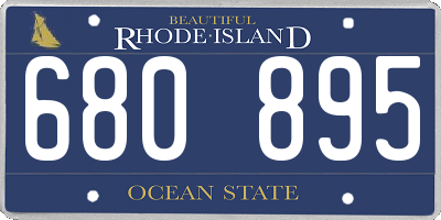 RI license plate 680895