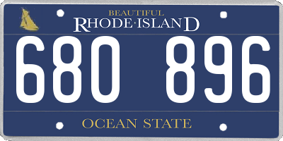 RI license plate 680896