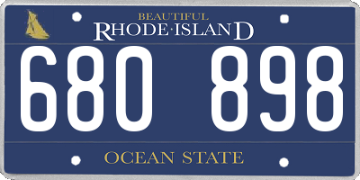 RI license plate 680898