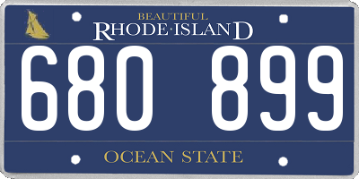 RI license plate 680899