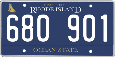 RI license plate 680901