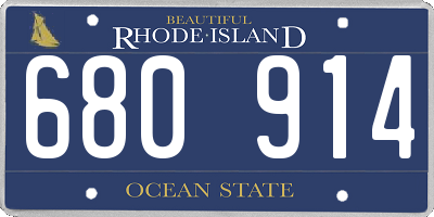 RI license plate 680914