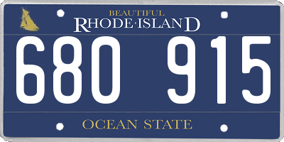 RI license plate 680915