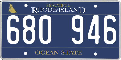 RI license plate 680946