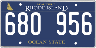 RI license plate 680956