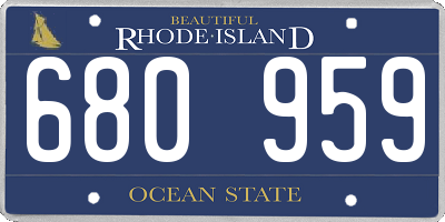 RI license plate 680959