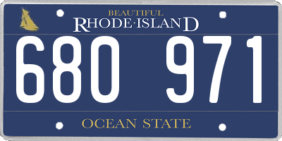 RI license plate 680971