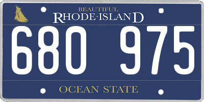 RI license plate 680975