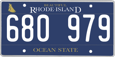 RI license plate 680979