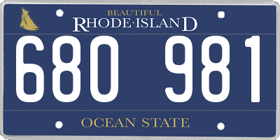 RI license plate 680981