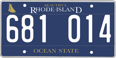 RI license plate 681014