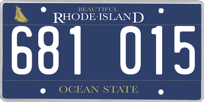 RI license plate 681015